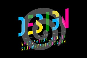 Modern vibrant font design