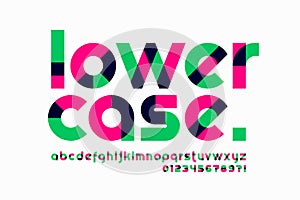 Modern vibrant lowercase font