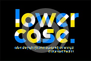 Modern vibrant lowercase font