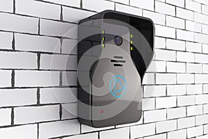 Modern Video Intercom. 3d Rendering