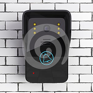 Modern Video Intercom. 3d Rendering