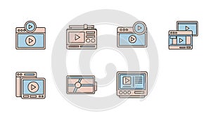 Modern Video Streaming and Web Interface Design Components