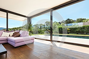 Modern villa, interior, living room