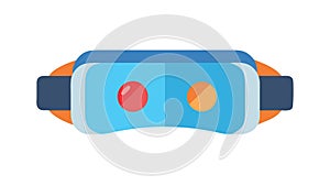 Modern Virtual Reality Headset Gaming Device, vector design Generative AI