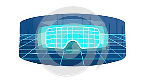 Modern virtual reality headset, immersive digital experience, tech gadget vector design Generative AI