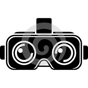 Modern virtual reality headset with lenses and adjustable strap for immersive digital experience