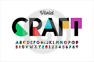Modern vivid color style font