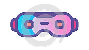 Modern VR Goggles, Immersive Digital Experience, vector design Generative AI