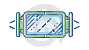 Modern VR Headset: Immersive Tech for Digital Experiences, vector design Generative AI