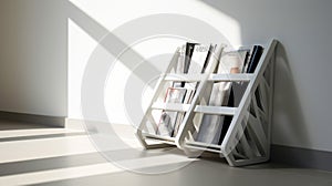 Modern Vray Tracing Magazine Rack With Distressed Surfaces