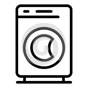 Modern waching machine icon, outline style