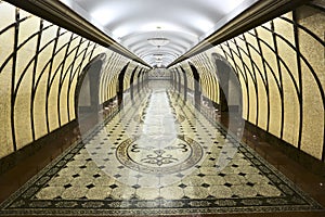 Modern walkway interior subway in Almaty