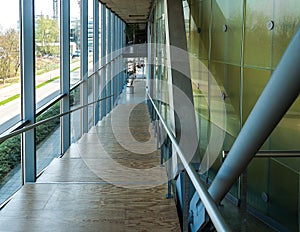 Modern walkway in a school