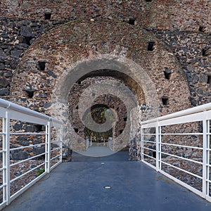 Ancient walls in Giardino di via Biblioteca, Catania photo