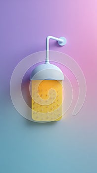 Modern wall lamp with a unique design and soft lighting