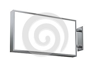 Modern wall-mounted rectangle mirror with metal bracket