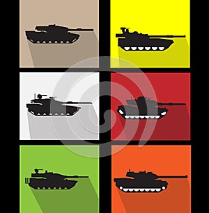 Modern war military tank icon