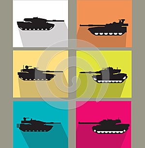 Modern war military tank icon