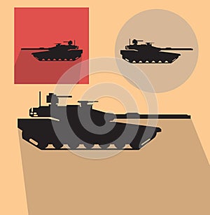 Modern war military tank icon