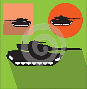 Modern war military tank icon