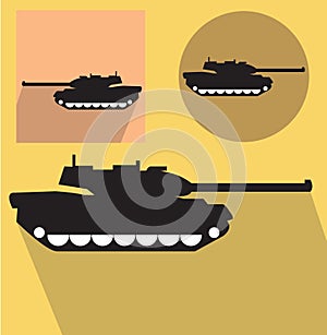 Modern war military tank icon