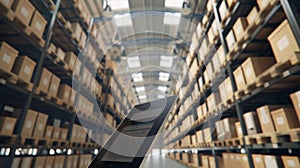 The modern warehouse technology.AI generated image