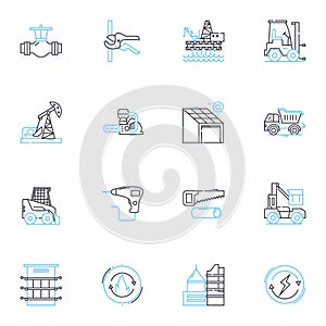 Modern Warfare linear icons set. Warfare, Combat, Warfare game, Advanced, Gunfire, Tactical, Strategy line vector and