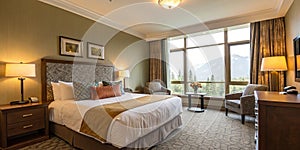 Modern, Warm, Inviting Bedroom or Hotel Room