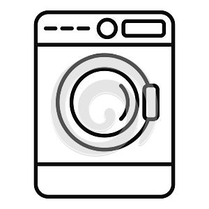 Modern wash machine icon outline vector. Household object