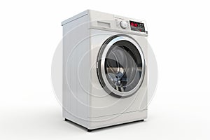 Modern Washing Machine Isolated on White