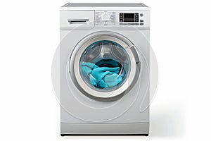 Modern Washing Machine with Laundry