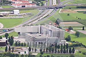 Modern waste incineration plant of Giubiasco