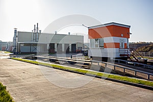 Modern waste recycling processing plant. Separate garbage collection. Recycling and storage of waste for further disposal