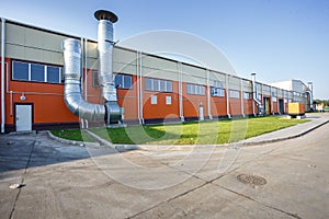 Modern waste recycling processing plant. Separate garbage collection. Recycling and storage of waste for further disposal