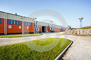 Modern waste recycling processing plant. Separate garbage collection. Recycling and storage of waste for further disposal