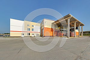 Modern waste recycling processing plant. Separate garbage collection. Recycling and storage of waste for further disposal