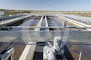 Modern wastewater treatment plant.
