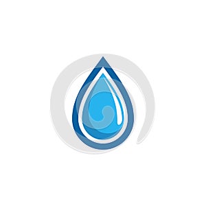 Modern Water Droplet Icon Logo Template