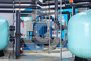 Modern water filtration and purification system photo