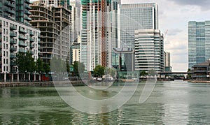 Modern waterside city landscape