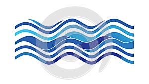 Modern Wavy Lines, Abstract Blue Gradient Texture, vector design Generative AI