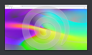 Modern web browser window interface design. Web window isolated screen mockup. Internet empty page concept. Vector
