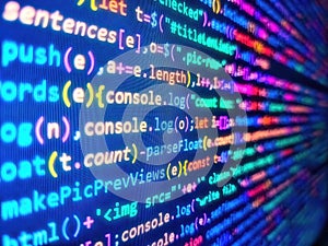Modern web network and internet telecommunication technology. Computer digital background. Binary code digital technology