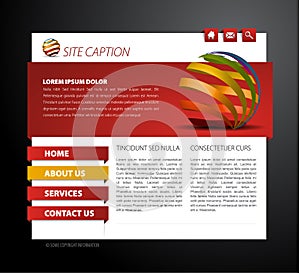 Modern web page template