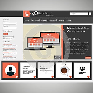 Modern Website Template EPS 10 Vector illustration