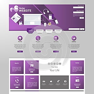 Modern Website Template EPS 10 Vector illustration