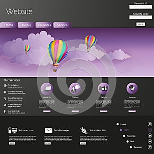 Modern Website Template EPS 10 Vector illustration