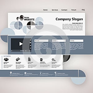 Modern Website Template, Trendy Clear Design