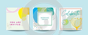 Modern wedding invites