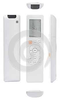 Modern white air conditioner remote control